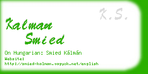 kalman smied business card